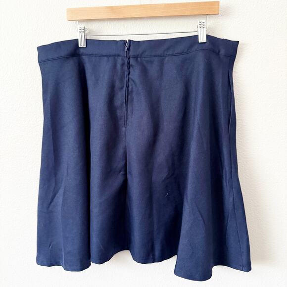 MODCLOTH | Navy Blue Circle Skirt A-Line Rainbow Buttons Plus Size | Size 1X - Picture 6 of 9